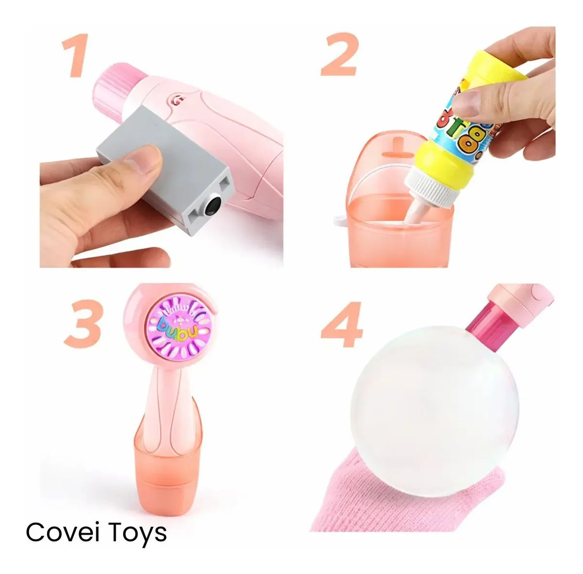 Passo a passo de como usar a varinha de bolhas